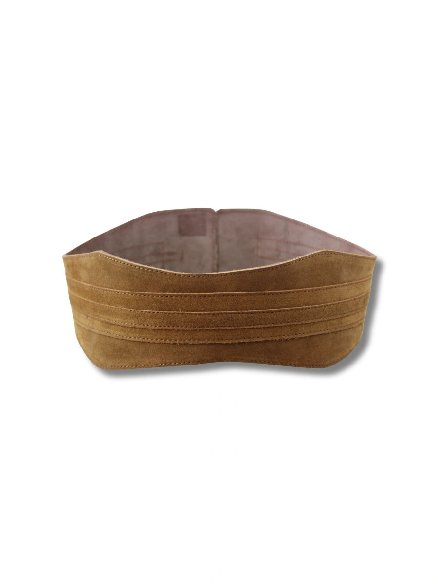 vista 4 verde cinturón de piel negro para unisex — CJ1250