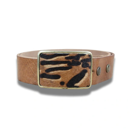 Hebilla Rectangular Animal Print Tigre en Piel - CJ3591