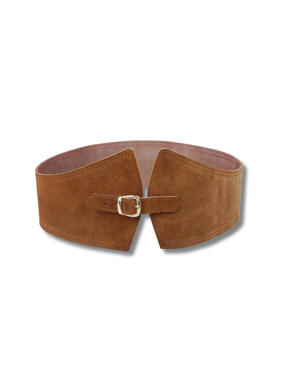 vista 3 verde cinturón de piel negro para unisex — CJ1242