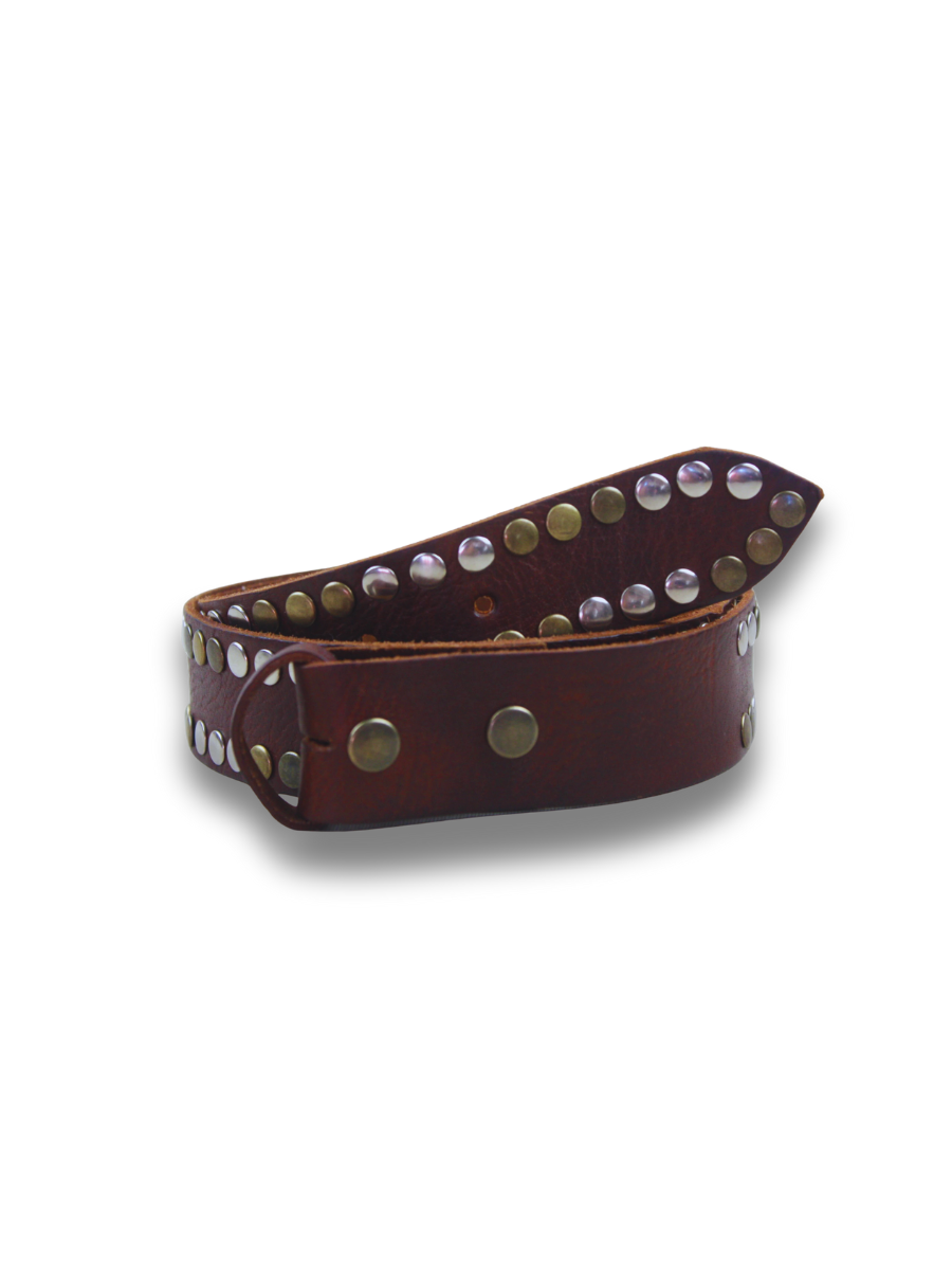 cinturón de piel negro para unisex negro vista frontal — CJ4458