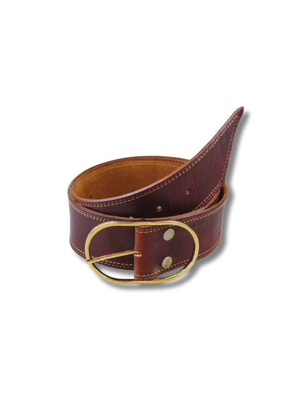 Cinturón de Piel Marrón Oscuro para Mujer | CJ7310-2