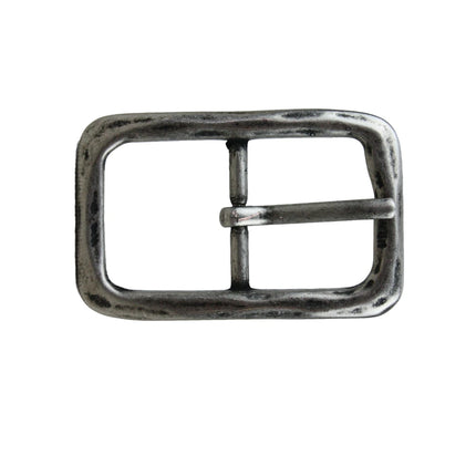 Hebilla Metálica Rectangular Texturizada en Plateado Envejecido - CJ3426/11