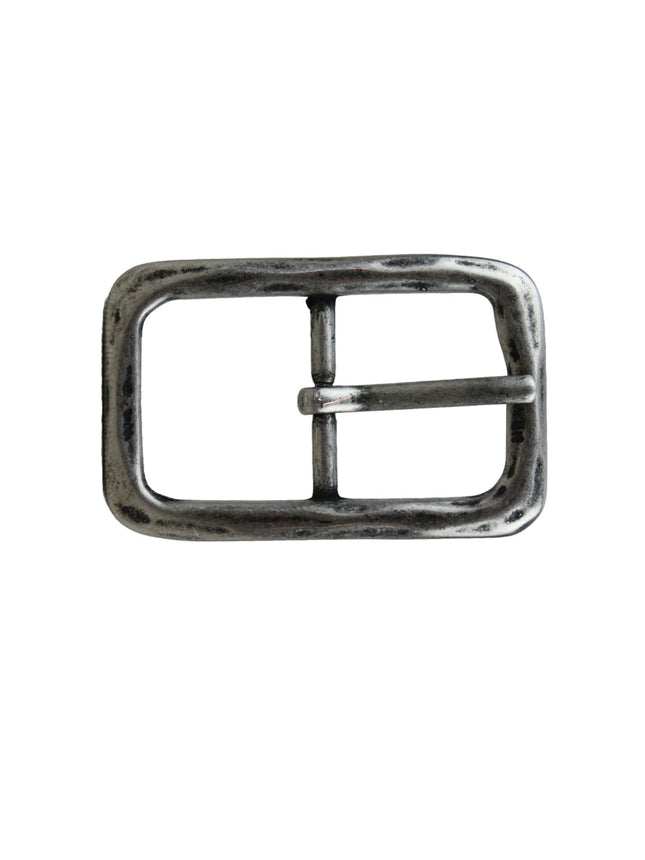 Hebilla Metálica Rectangular Texturizada en Plateado Envejecido - CJ3426/11