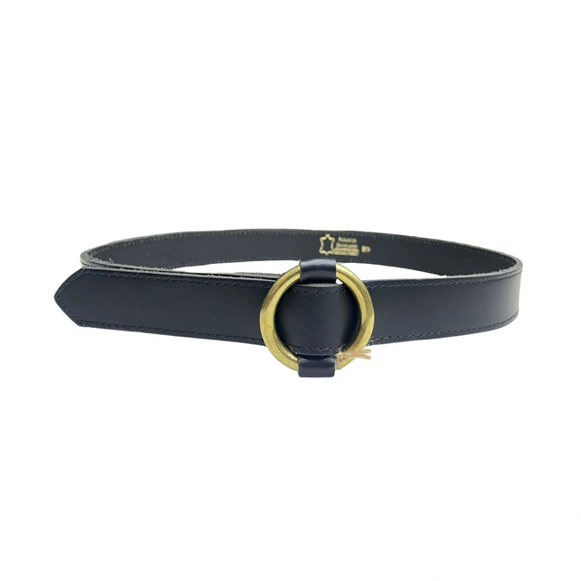 cinturón de piel naranja para unisex naranja vista frontal — CJ0026