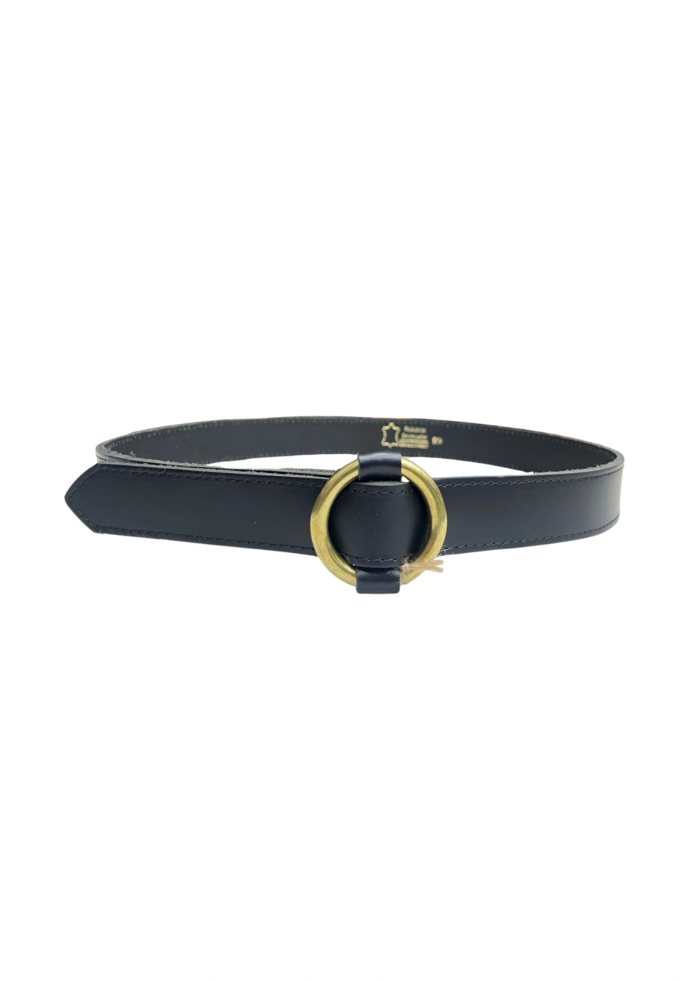 cinturón de piel naranja para unisex naranja vista frontal — CJ0026