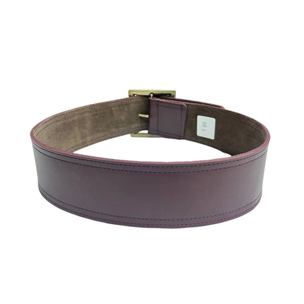 vista 4 marrón oscuro cinturón de piel marrón oscuro para unisex — CJ3790