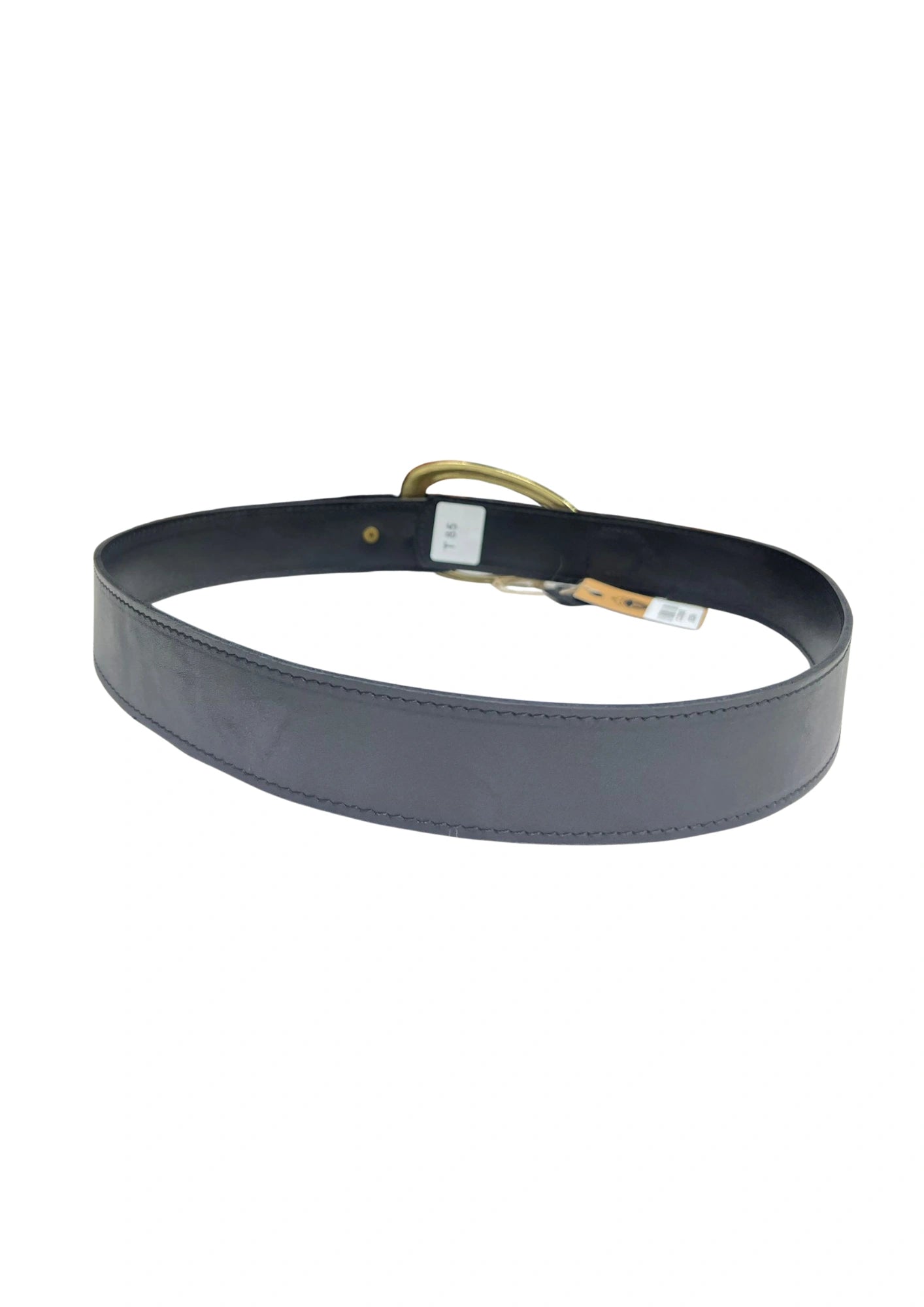 vista 4 burdeos cinturón de piel negro para unisex — CJ3965