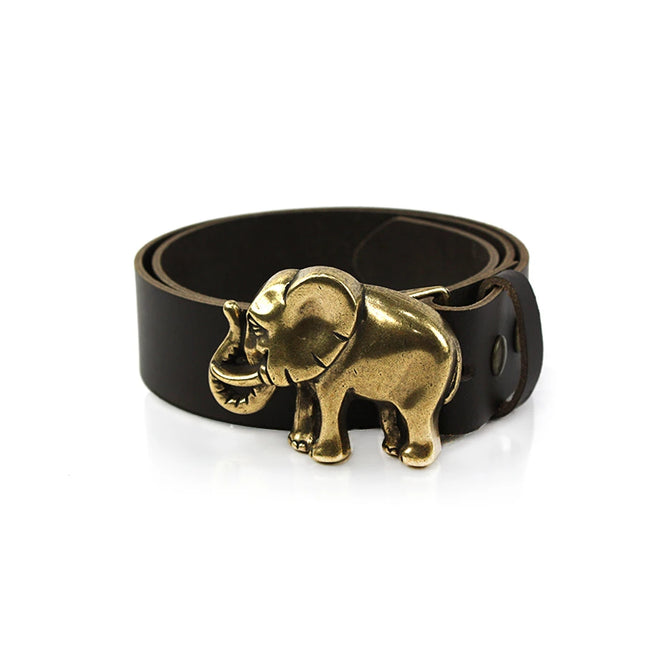 detalle dorado hebilla cinturon elefante cuerpo entero plateado — ref. CJ3457/1