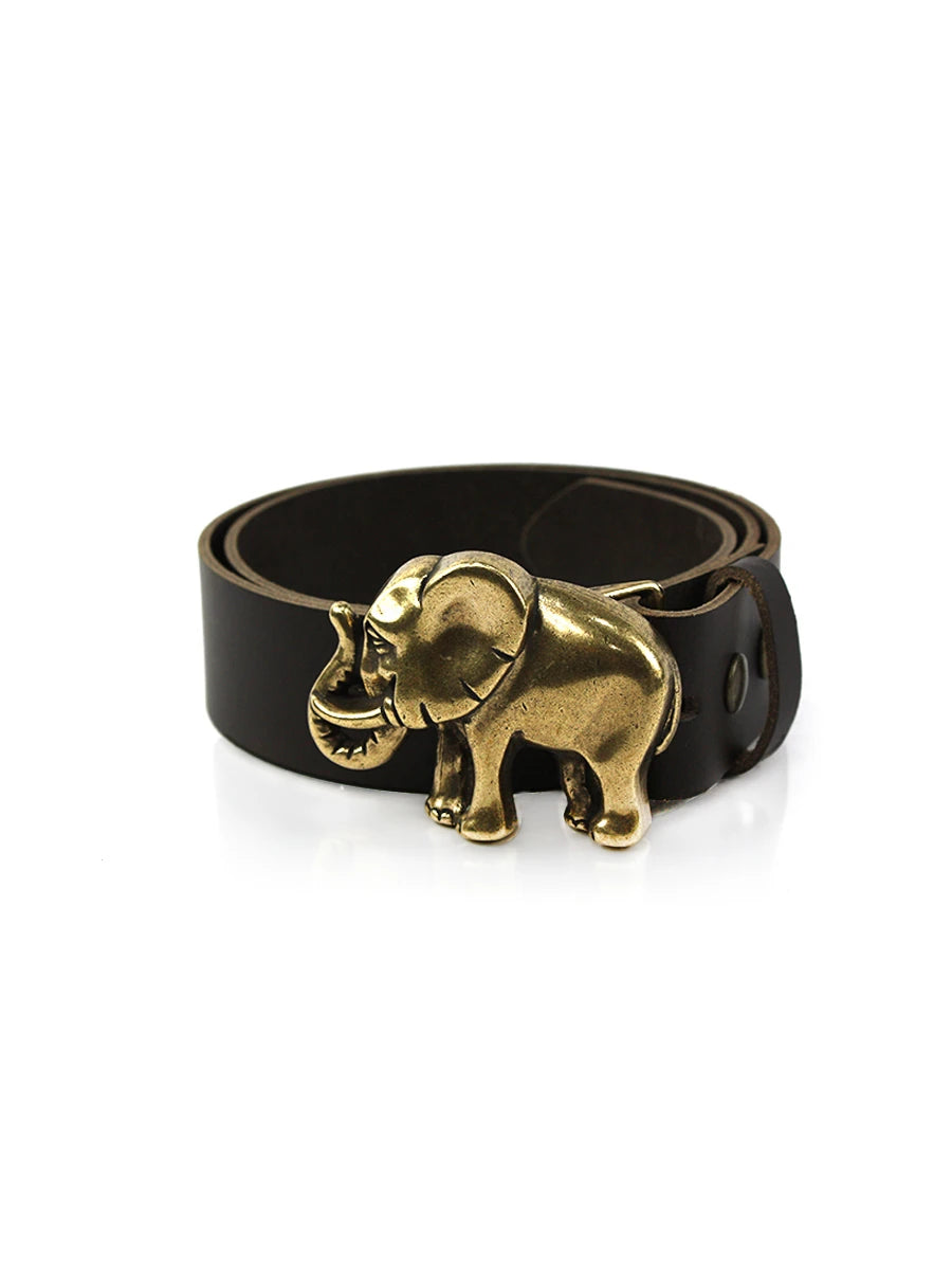 detalle dorado hebilla cinturon elefante cuerpo entero plateado — ref. CJ3457/1