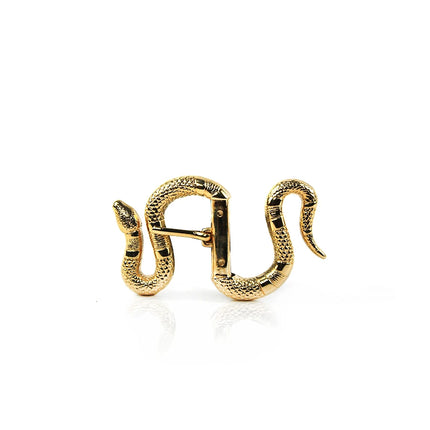 Hebilla para Cinturón de Serpiente | Estilo Gótico en Plata Envejecida - CJ3412/1