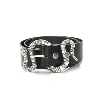 Hebilla para Cinturón de Serpiente | Estilo Gótico en Plata Envejecida - CJ3412/1