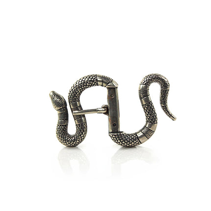 Hebilla para Cinturón de Serpiente | Estilo Gótico en Plata Envejecida - CJ3412/1