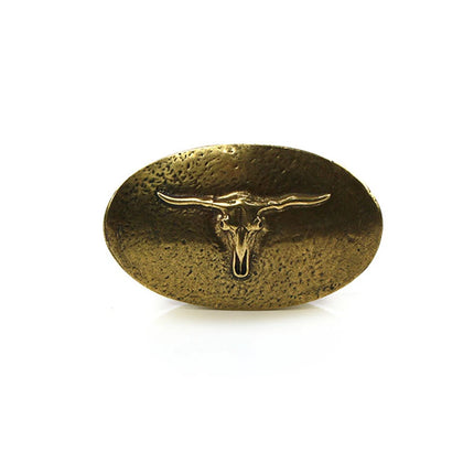 Hebilla Ovalada de Toro Longhorn | Estilo Country Western - CJ63569/3
