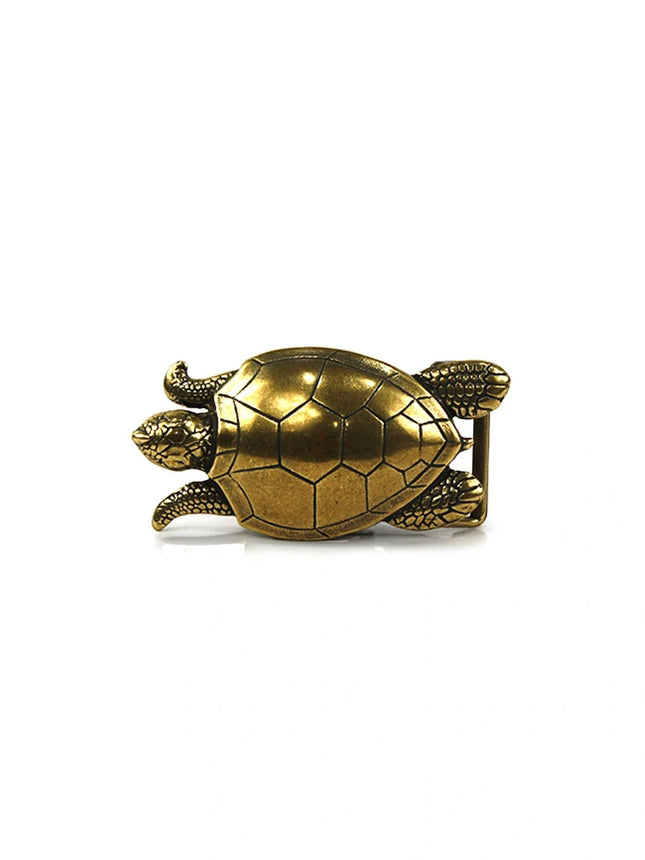 Hebilla para Cinturón de Tortuga Marina | Diseño Artesanal en Plata Vieja - CJ3576/1