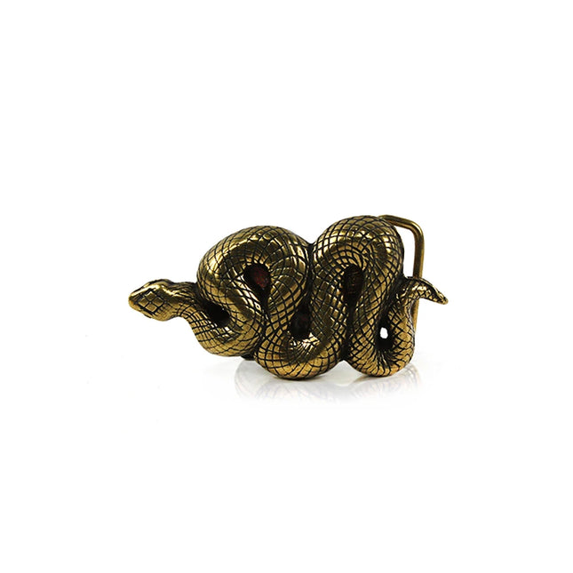 hebilla cinturon serpiente enroscada plateado plateado vista frontal — CJ63412/1