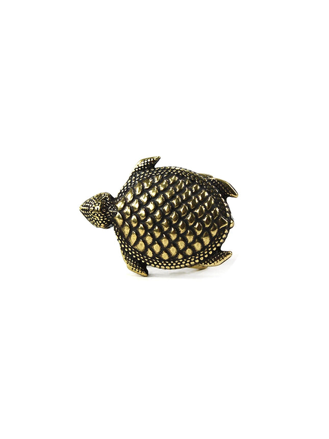 Hebilla de Tortuga Texturizada en Latón Antiguo - CJ3454/1