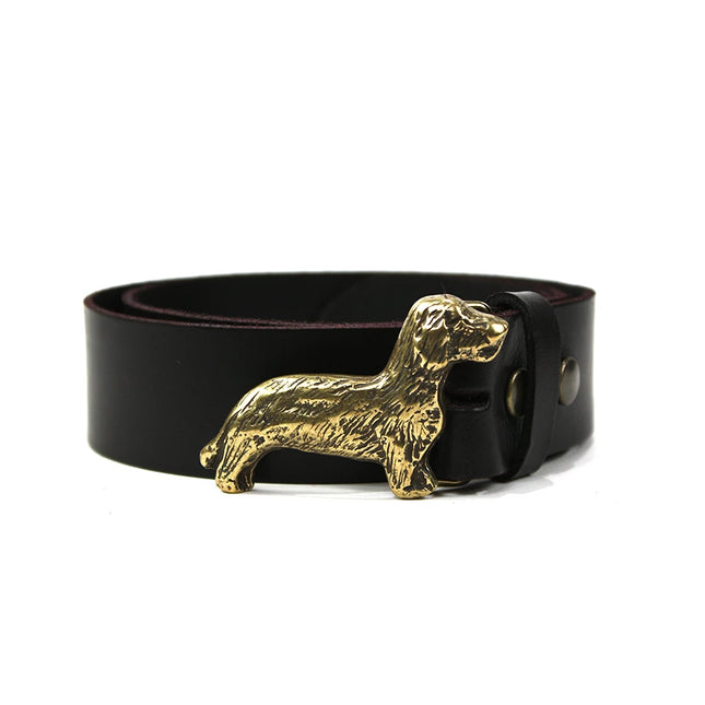 detalle dorado hebilla cinturon perro salchicha dachshund plateado — ref. CJ63655/1