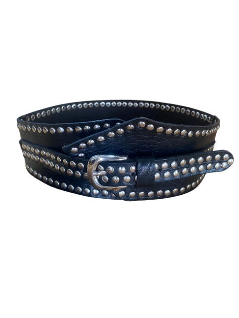 cinturón de piel negro para unisex negro vista frontal — CJ84537