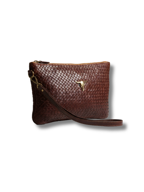 bandolera de piel dorado para mujer dorado vista frontal — CJ7215