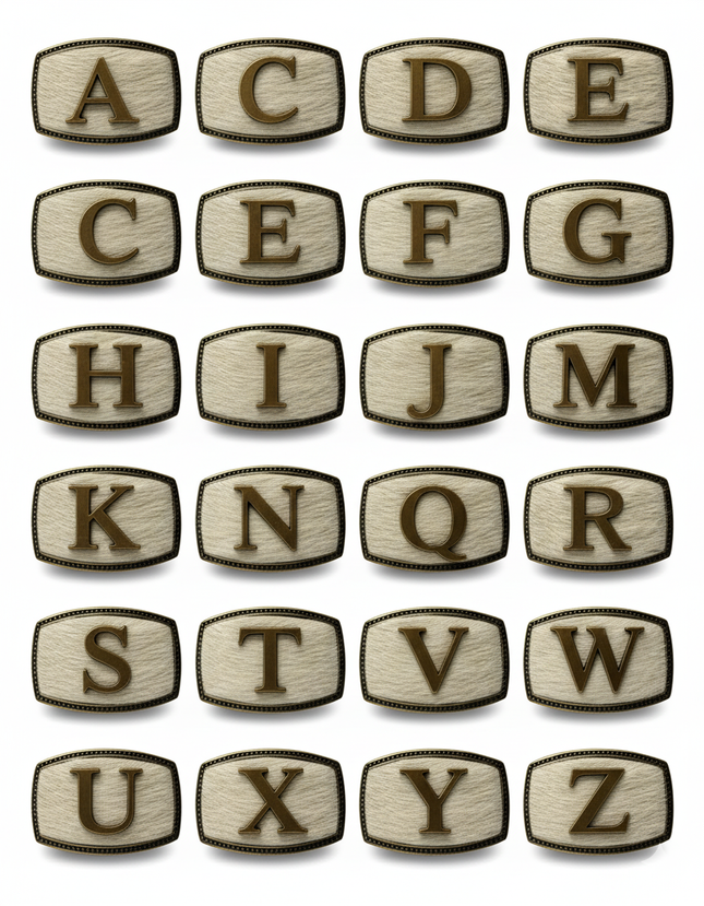 Hebilla de cinturón con letras - CJ3947