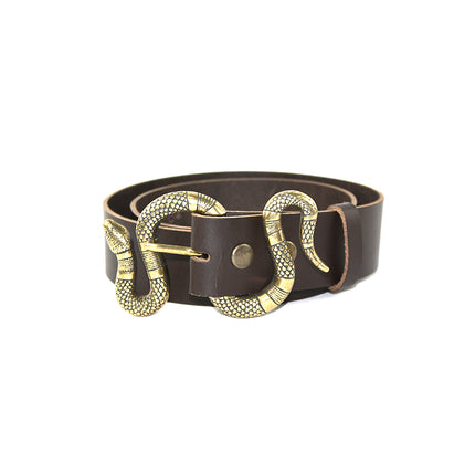 Hebilla para Cinturón de Serpiente | Estilo Gótico en Plata Envejecida - CJ3412/1
