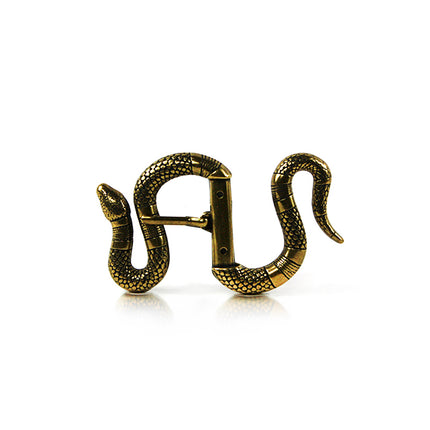 Hebilla para Cinturón de Serpiente | Estilo Gótico en Plata Envejecida - CJ3412/1