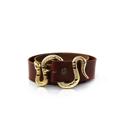 Hebilla para Cinturón de Serpiente | Estilo Gótico en Plata Envejecida - CJ3412/1