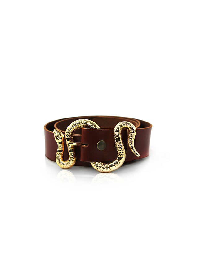 Hebilla para Cinturón de Serpiente | Estilo Gótico en Plata Envejecida - CJ3412/1