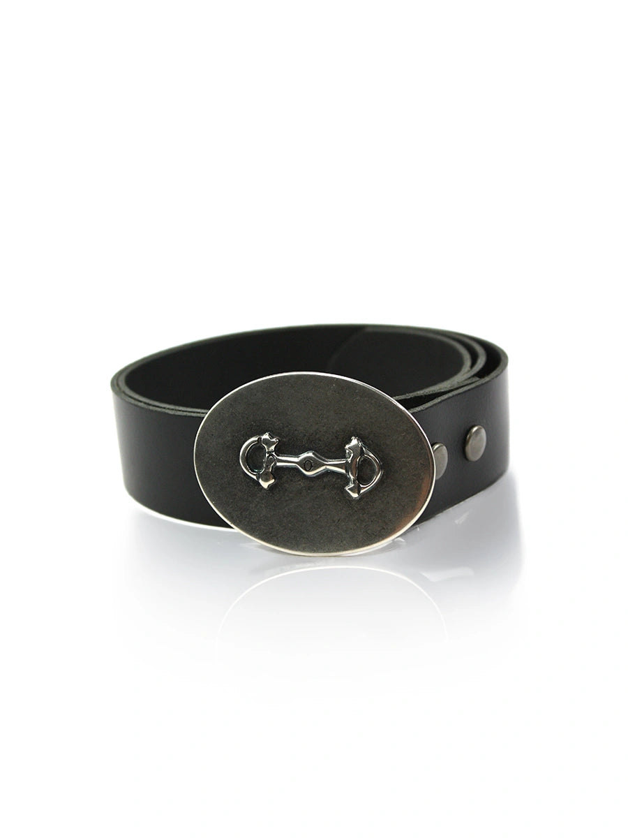 detalle plateado cinturón de piel dorado para unisex — ref. CJ3700/3