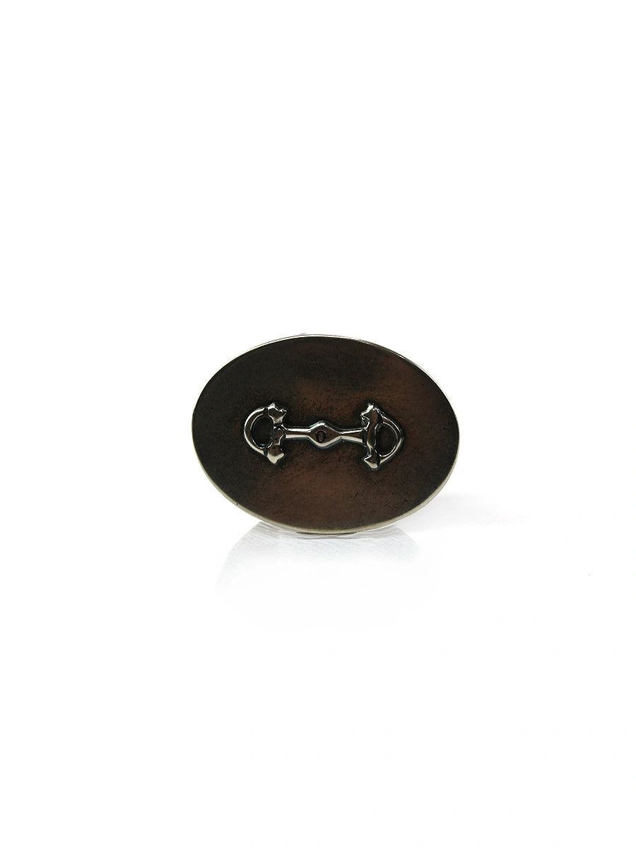cinturón de piel dorado para unisex dorado vista frontal — CJ3700/3