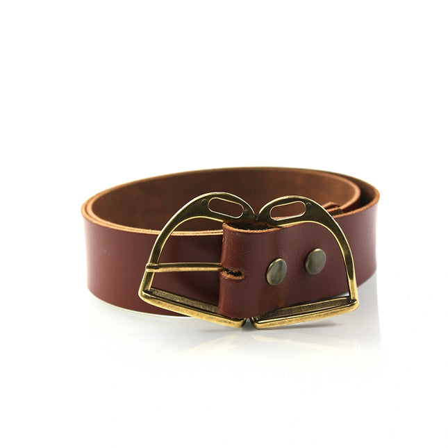 detalle dorado cinturón de piel dorado para unisex — ref. CJ3690