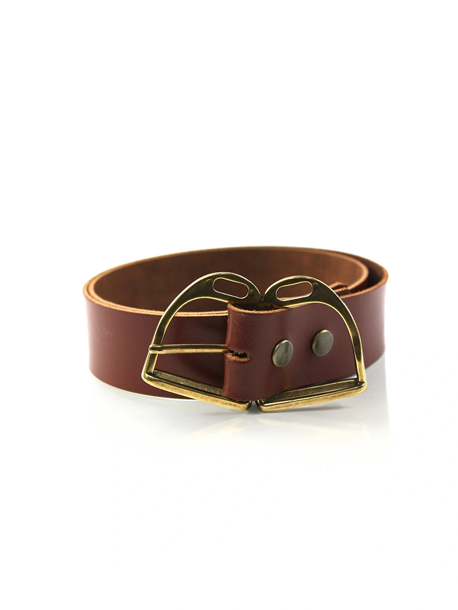 detalle dorado cinturón de piel dorado para unisex — ref. CJ3690