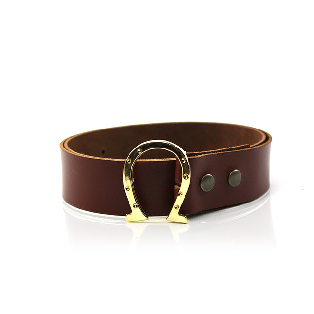 detalle oro viejo cinturón de piel dorado para unisex — ref. CJ63729/3