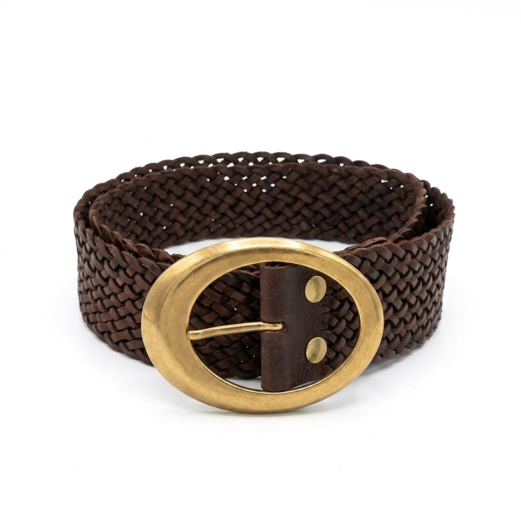 Cinturón de Piel Marrón para Unisex — Variante | Cj4519