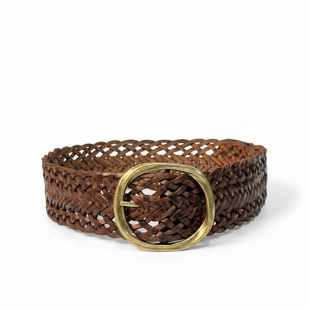 Cinturón de Piel Marrón para Unisex — Variante | Cj4507