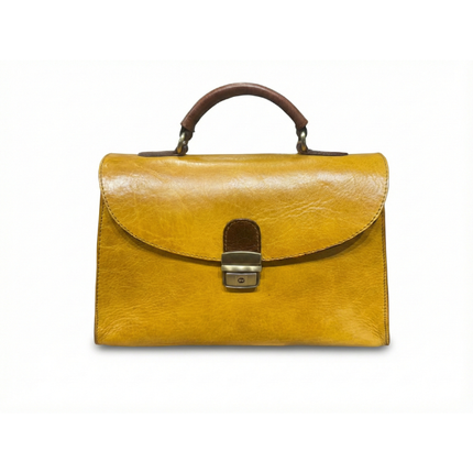 detalle marrón satchel de piel marrón oscuro para mujer — ref. CJ6663