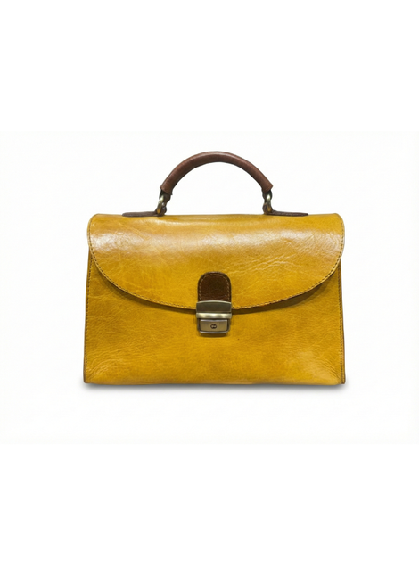 detalle marrón satchel de piel marrón oscuro para mujer — ref. CJ6663