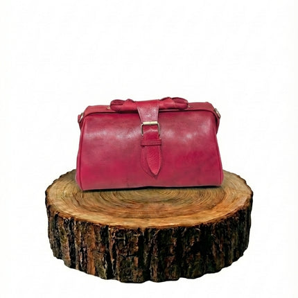 satchel de piel marrón para mujer marrón vista frontal — CJ7188