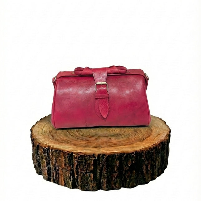 satchel de piel marrón para mujer marrón vista frontal — CJ7188