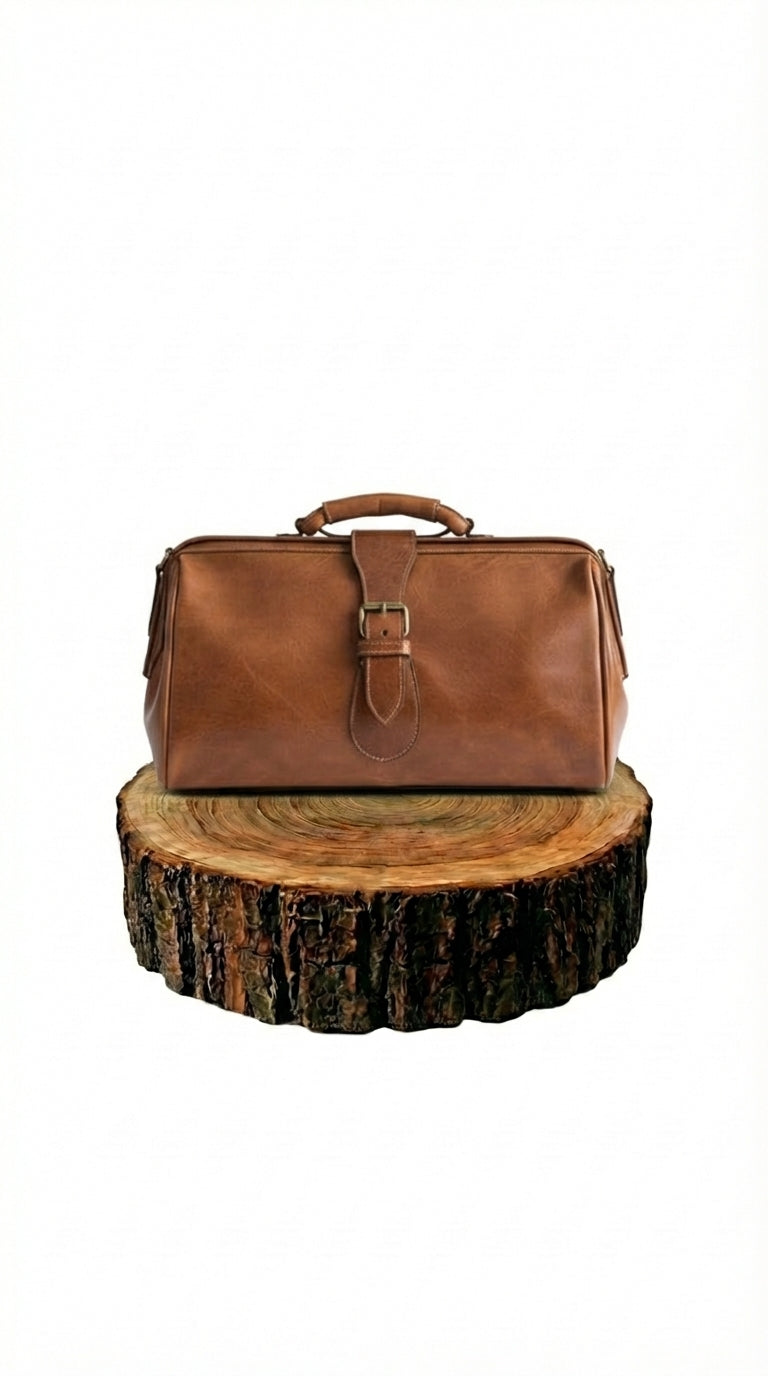 Bolso de Mano de Piel Marrón para Mujer | CJ5874