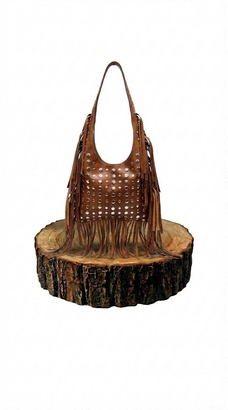 Bolso de Mano de Piel Marrón para Mujer | CJ5590
