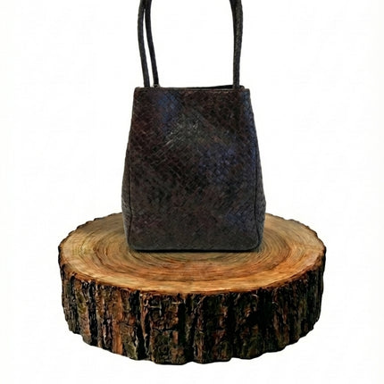 bolso shopper de piel marrón oscuro para mujer marrón oscuro vista frontal — CJ2258