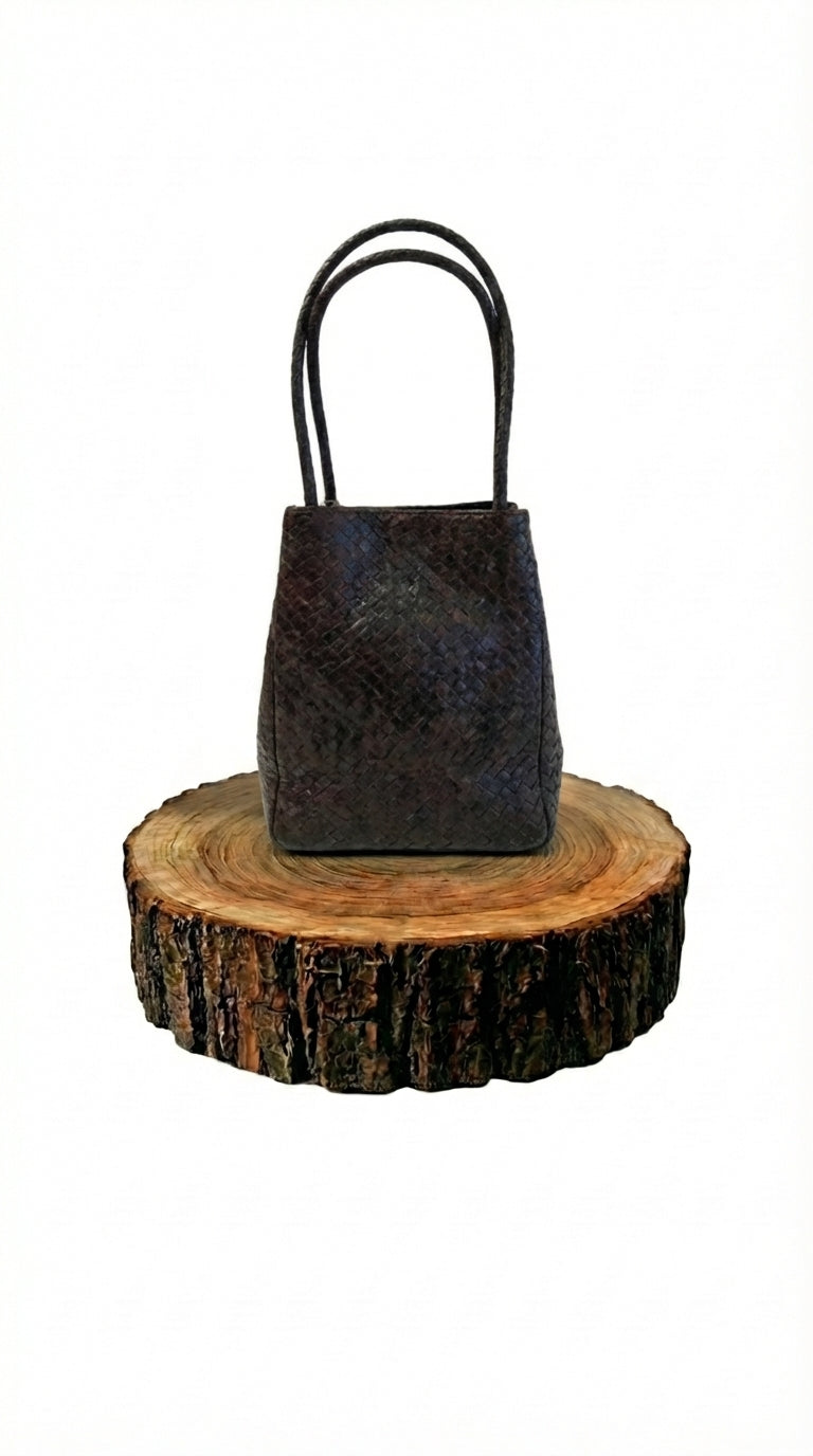 Bolso Shopper de Piel Marrón Oscuro para Mujer | CJ2258