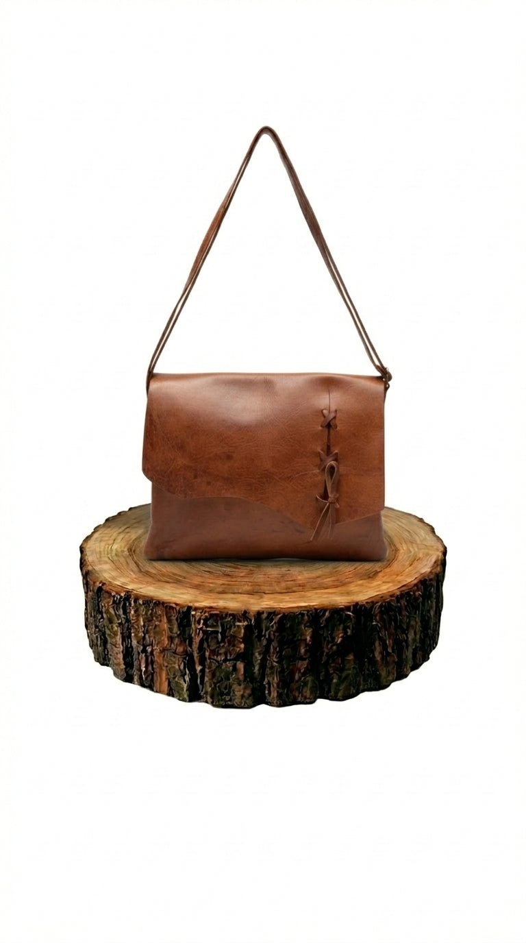 bolso de mano de piel marrón para mujer marrón vista frontal — CJ7210