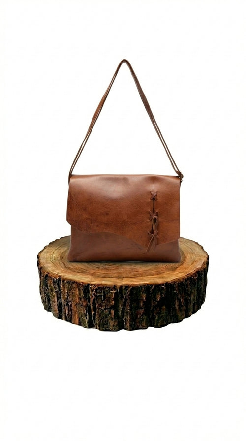 bolso de mano de piel marrón para mujer marrón vista frontal — CJ7210