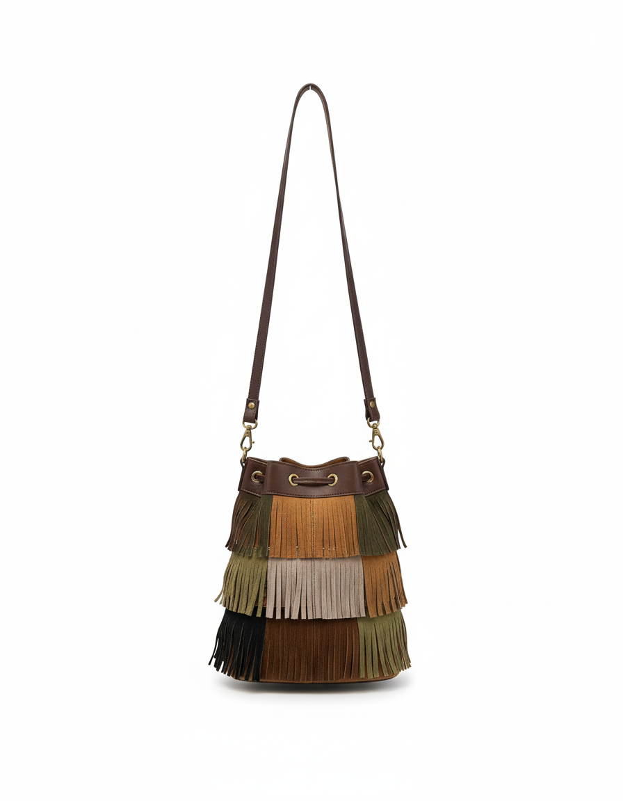 vista 3 multicolor bolso shopper de piel multicolor para mujer — CJ62017