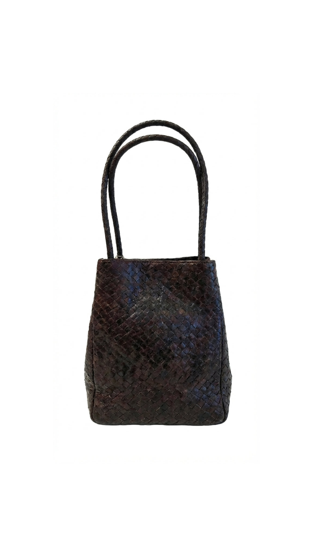 detalle marrón oscuro bolso shopper de piel marrón oscuro para mujer — ref. CJ2258