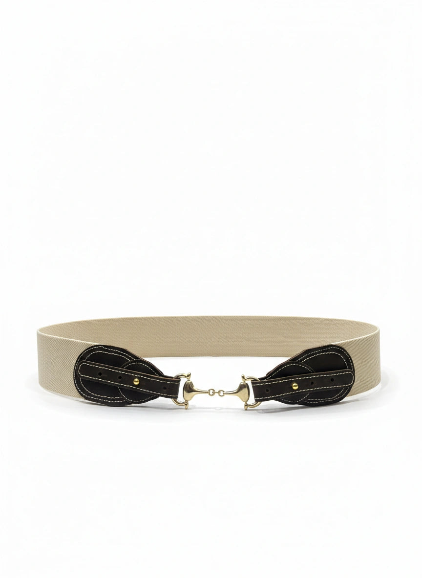cinturón de piel negro para unisex negro vista frontal — CJ62145
