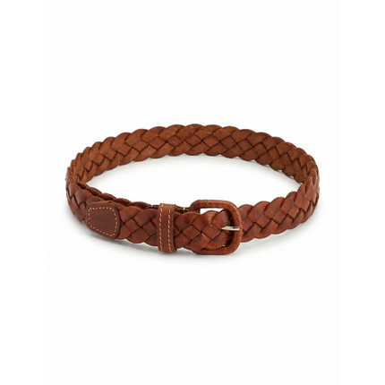 cinturón de piel dorado para unisex dorado vista frontal — CJ10332