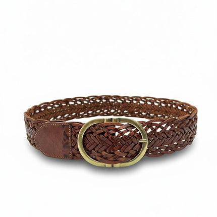cinturón de piel marrón para unisex marrón vista frontal — CJ4502/D